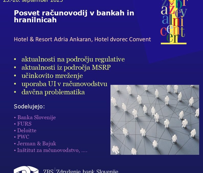 Vabljeni k prijavi na letošnji Posvet računovodij v bankah in hranilnicah